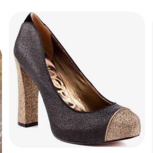 Sam Edelman Black and Gold Heels